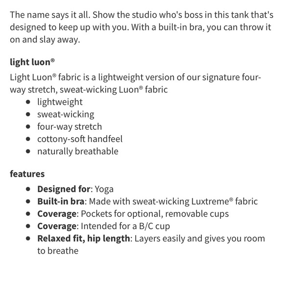 NWOT Lululemon Slay the Studio 2-in-1 Tank - Picture 3 of 8